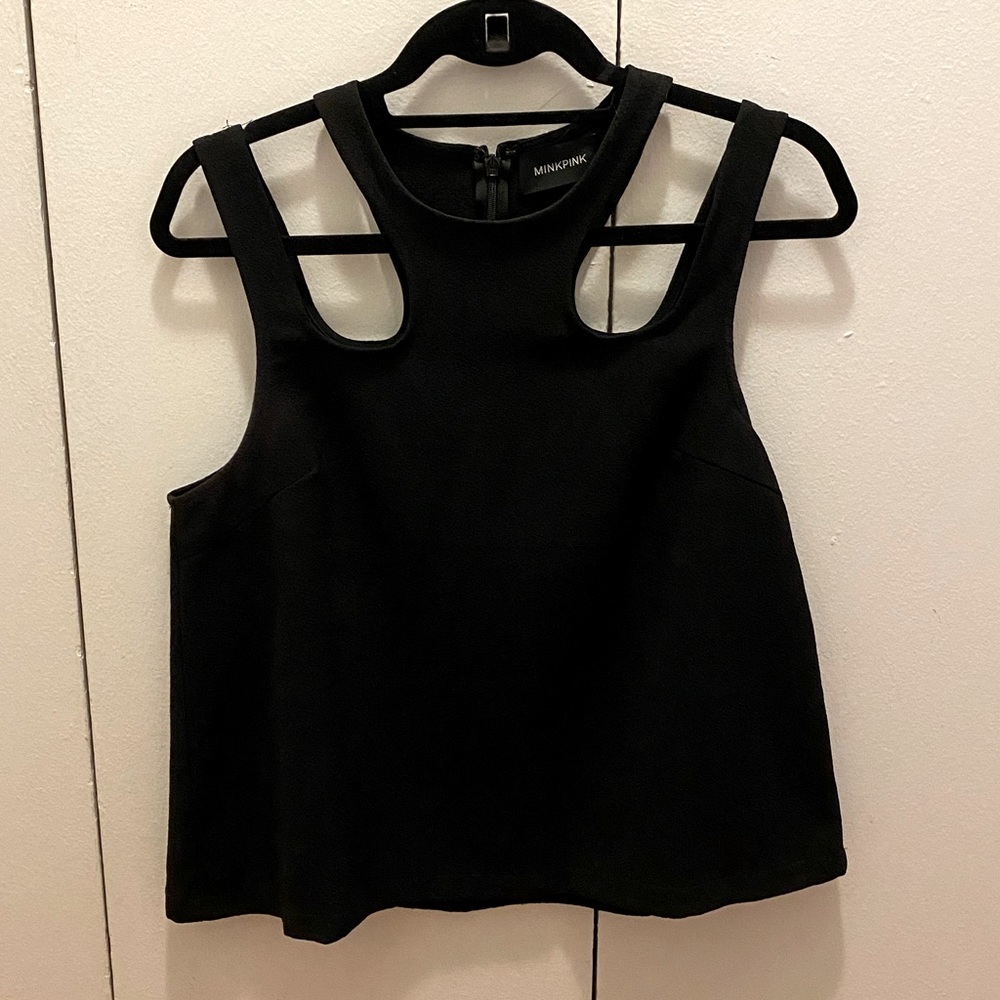 Minkpink black cutout tank top